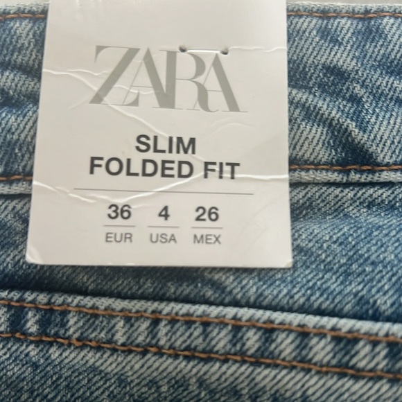 Zara slim folded fit jeans New - Picture 5 of 7